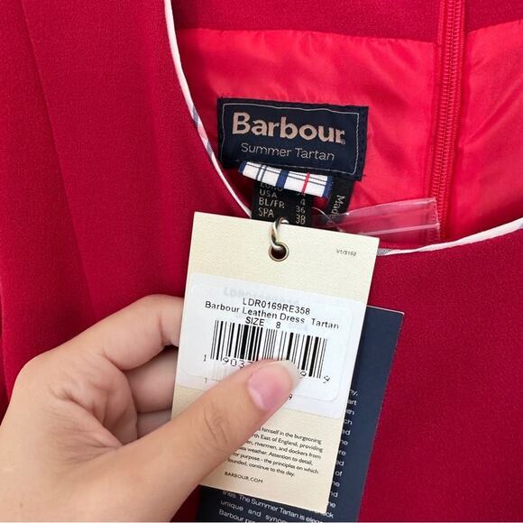NWT Barbour Leathen Dress Tartan In Red 4 - Picture 6 of 8